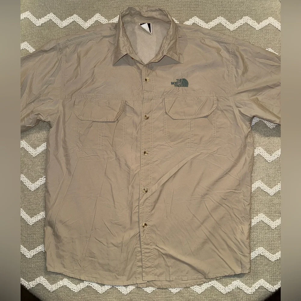 The North Face Men's Tan pocket button Shirt
